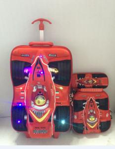 China 2016 Hot sale LED 3D EVA Kids' Trolley 3 pcs wholesale