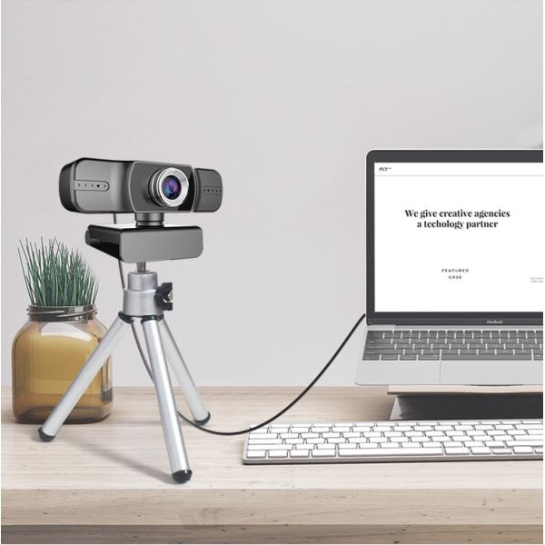 360 Degree Rotation 1080p 60fps Full HD Desktop Webcam