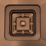 Copper Basin Single Drop In Kitchen Workstation Sink Square downspout Drainer