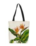 Custom silk screen printed Cotton material handle style blank natural cotton
