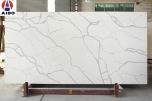 China White Grey Vein Quartz Countertop Slabs 18mm 20mm 30mm Calacatta wholesale