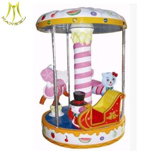 China Hansel coin operated amusement equipment 3 seats mini carousel horse for sale wholesale