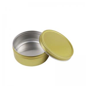 China Round Silver Candy Cosmetic Sample Containers Aluminium 5ml To 500ml Cream Jar wholesale