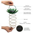 Wrought Iron 22CM 0.06W Hanging Pineapple Solar Lantern