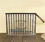Hot Sale Waterproof Frosted Slider PVC Zipper Bags Wholesale Custom Printed