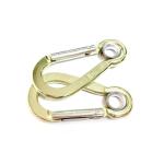 Flat Outdoor Lifesaving Flat Carabiner 19LBS Key Chain Snap Hook With Ring