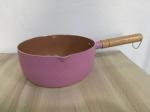 Kitchen Multi Coloured Small Cooking Pots With Wooden Handle