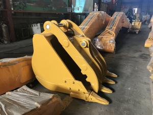 China Yellow Hydraulic Tractor Bucket Thumb Oversized High Profile Pivot Pin Prevents Twisting wholesale