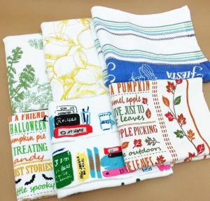 China Pigment Printed Kitchen Tea Towels Quick Dry Soft Textile With Lightweight wholesale