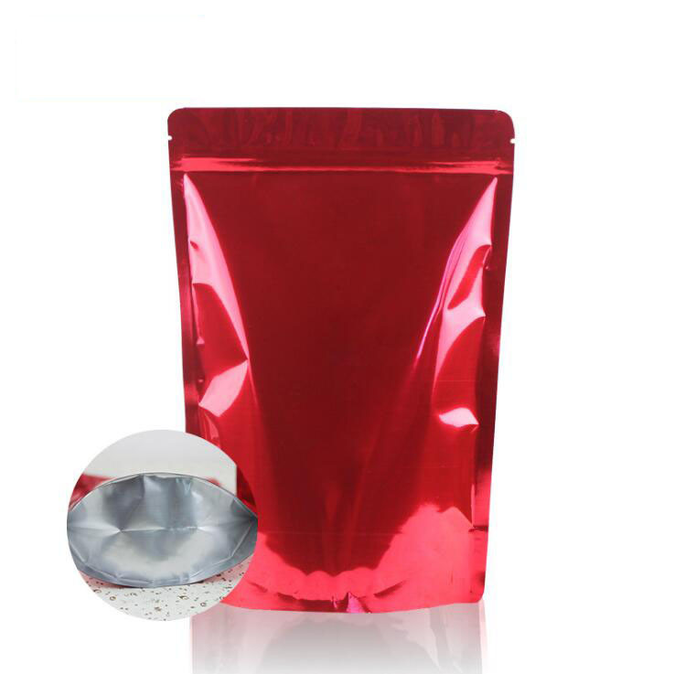 custom printed frosted resealable stand up foil laminated zip-lock proof plastic bag