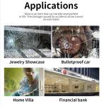 PET Security Explosion-proof Bulletproof Window Film, Anti-UV 99%, Glass