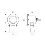 3x3W 3x4W LED Underwater Spot Light DMX512 made of 316L Stainless Steel for pool