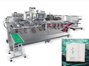 China Horizontal Type Automatic Facial Mask Making Machine 60packs/Min Nonwoven wholesale
