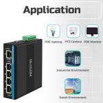 Solar Power UPS PoE Switch Gigabit Network 120W DC12V/DC24V/DC48V Input