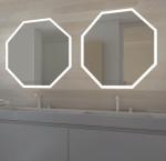 Hotel Beauty Salon Furniture Shape Irregular Designer Frameless Backlit Bathroom