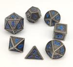 Metal KTV Gaming Dice Set , Hand Pouring Polyhedral 7 Die Set