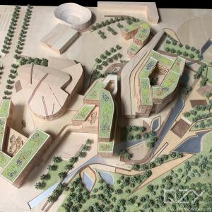 China EMBT Wooden School Architectural Scale Models 1/500 Shenzhen Music Academy ODM wholesale