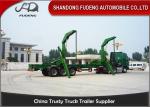 40 Foot Side Loader Truck Trailer , Self Lift Trailer Separate Diesel Engine