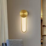 Modern Wall Lamp lights for Bedroom Bedside Corridor Aisle Copper wall lamp (WH