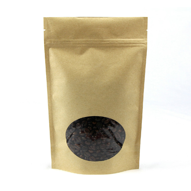 custom stand up coffee packaging kraft paper Pouches zipper bag printing