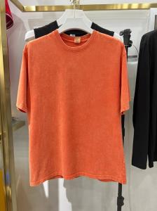 China High Quality Classical Shirts 100% Cotton T-Shirt Regular Fit Palin Scoop Neck T Shirt for Men wholesale
