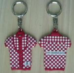 Personalized hot sale words / letters raised design soft pvc rubber keychains