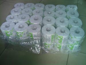 China White 36 Rolls Packing Toilet Tissue Paper Roll ,  Recycle Tissue wholesale