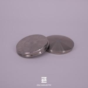 China Dome Shaped Handrail End Caps Silver Color 42.4x2.0mm For Round Tubes wholesale