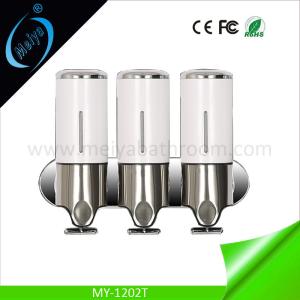China wall mounted triple manual soap dispenser for bathroom wholesale