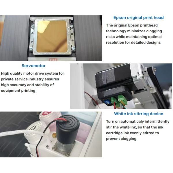 KECAI High Speed Dual XP600 Head A3 30CM DTF Printer Desktop Automatic White Ink Circulation Printing Machine for Garment