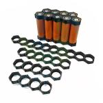 Cylindrical ABS 18650 Battery Holder 2 Cell 6P 10P 13P Size Black Color