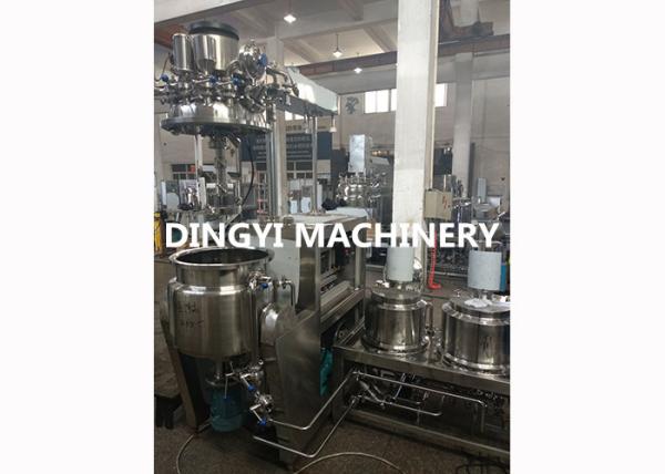 380V 316L Cream Vacuum Emulsifying Machine , Electric Emulsifier Drum Mixing