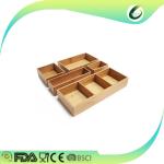 Organic Bamboo Storage Organizer Silverware Drawer Organizer Formaldehyde Free