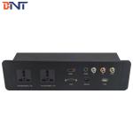 Brushed Aluminum Hotel Multiple Media wall switches and sockets