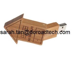 China Wooden USB Drives House Shaped USB Flash Drive wholesale