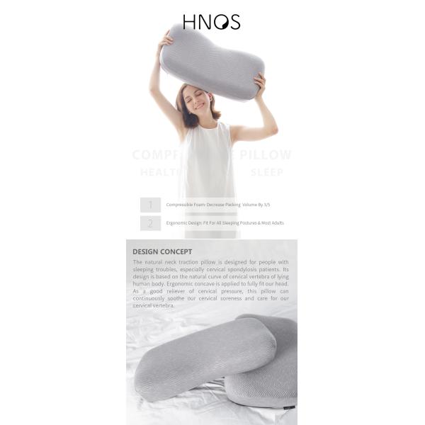 Bamboo Memory Foam Neck Pillow Cervical Therapeutic Washable Ergonomic Type