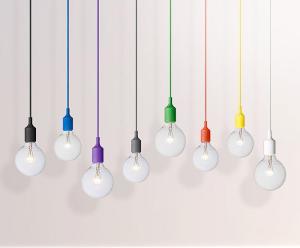 China Colorful Silicone Ceiling Pendant Lamp Holder E27 220v 50/ 60hz Easy To Install wholesale