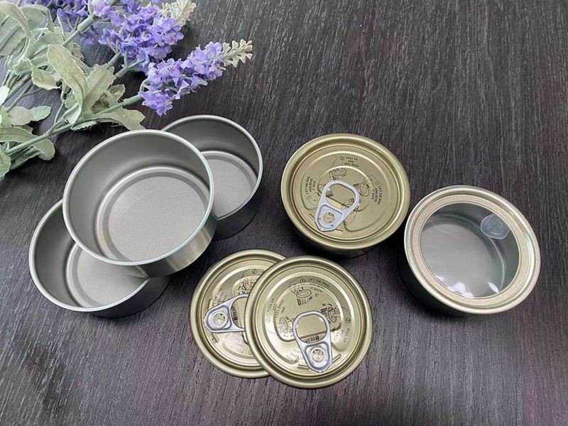 Metal Round Small Container Packed For Dog Food , Cat Food Or Other Animals Food