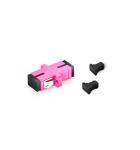 OM4 Rose Pink Fiber Optic Adapter , SC Simplex Adapter For FTTH / CATV Internet