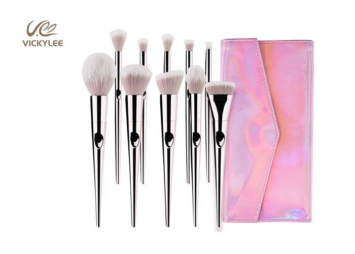Soft Touch Electroplating 18.8CM 10 Piece Brush Set