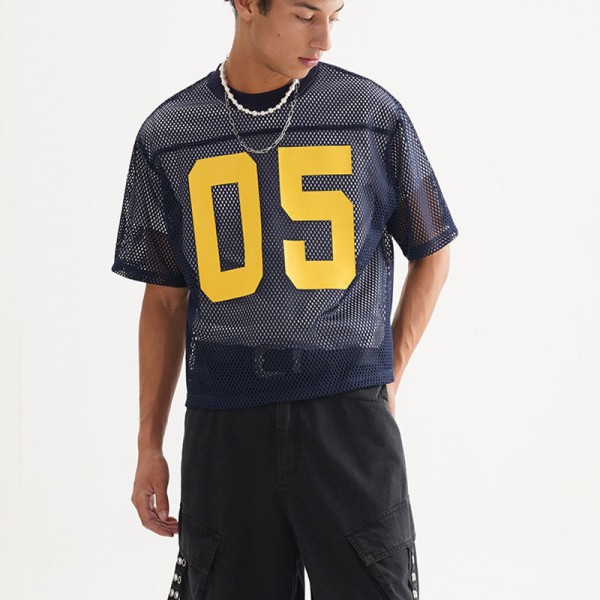 Customized Regular Woven 100% Polyester Breathable Quick Dry Oversized Fit Printed Blank Letter Men's Casual Sport T-shirt