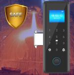 Office Digital Smart Glass Door Lock TFT Screen Biometric Password IC Card