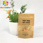 Printed Own Logo Stand Up Paper Bags For Food/Coffee Beans Window Packaging See