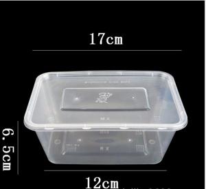 China Disposable PP Plastic Take Away Box Microwavable With Lid on sale