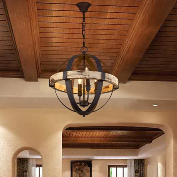 American country chandelier restaurant clothing store loft wrought iron cafe