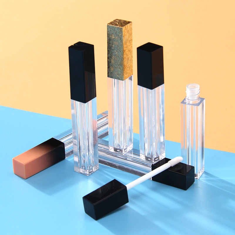 Private Square Lip Glaze Tube Makeup Package Customization 2.5ml