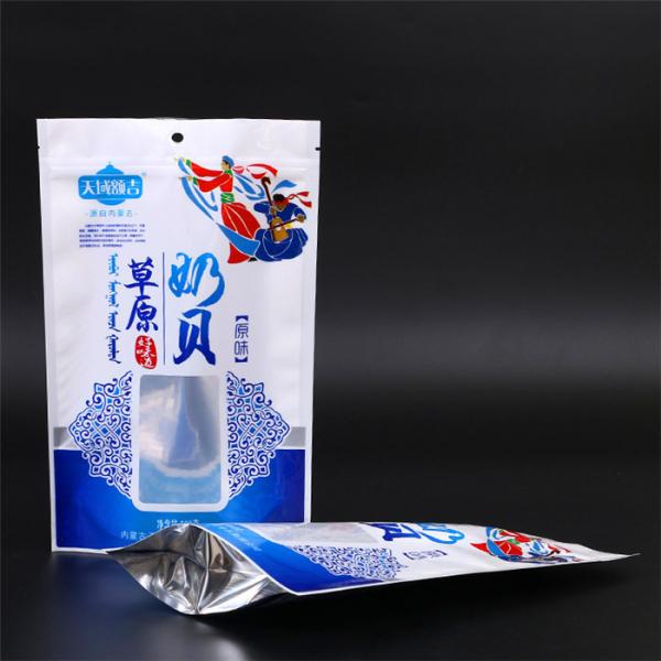 Quality Bottom Cello Stand Up Plastic Ziplock Bags Food Packaging​ Bags With Clear Window for sale