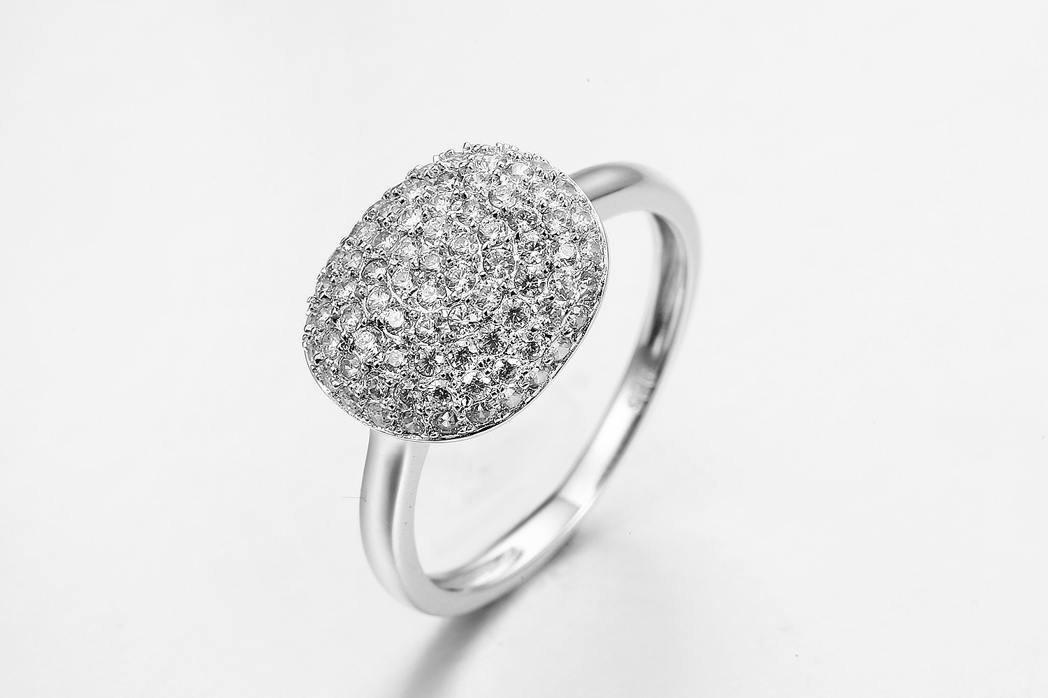 Pear Shield 925 Silver CZ Rings For Valentine'S Day Unisex