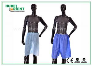 China Blue Non Woven Men Silk Boxer Shorts For Spa Massage / Hair Saloon , Free Sample wholesale