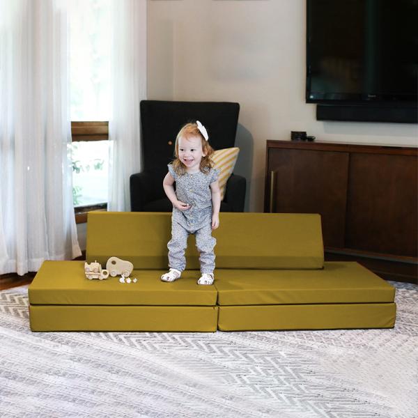 Velvet Polyester Play Couch Set Playscape Sofa With Waterproof Inner Liner
